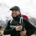 Portrait of Zavi Borja outdoors with backpack